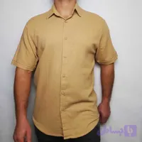 پیراهن آستین کوتاه مردانه کنفی مدل 9185