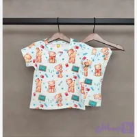 ست تیشرت و شلوار پسرانه جنس نخ پنبه ریلی سایز 35 تا 55