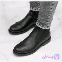 نیم بوت اسپرت مردانه چرم خارجی رنگ مشکی مدل پاسارگاد