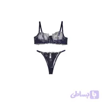 ست شورت و سوتین توری فنر دار طرح ستاره برند ژینا سایز 75 تا 90