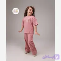 ست تیشرت و شلوار دخترانه جنس تیپ لاکرا اعلا سایز 35 تا 50