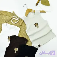 تاپ زنانه بندی کبریتی استیکر دار تک سایز