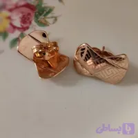 گوشواره میخی زنانه ژوپینگ رنگ رزگلد ضد حساسیت