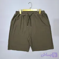 شلوارک مردانه مراکشی بیسکوییتی سایز XXL و 3XL رنگ کرم مشکی