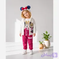 ست لباس پاییزه دخترانه 3 تیکه سویشرت شلوار بچگانه