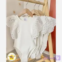 بادی دخترانه زارا با آستین خامه دوزی، جنس نخ پنبه، مناسب 3 تا 11 سال