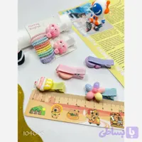 پک کش و گیره مو دخترانه (12 عدد کش و 2 عدد گیره انبری)