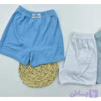 شورت پسرانه پاچه دار پنبه ای ساده سایز 7 تا 8 سال