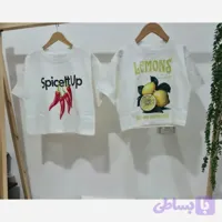 کراپ دخترانه سامر طرح فلفل و لیمو سایز 40 تا 55