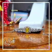 دستبند نقره زنانه شرف الشمس طرح مروارید