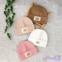 کلاه کبریتی نوزادی بچگانه رنگین کمان سایز 3 ماه تا 2 سال