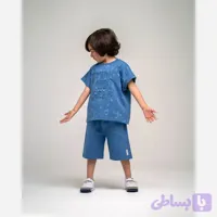 ست دو تکه تابستانه وست تیشرت و شلوارک اسپرت طرح سنگشور سایز 1.5 تا 7 سال