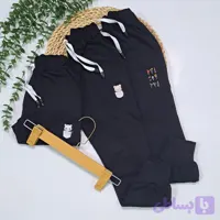 شلوار اسلش دخترانه دورس دونخ طرح دار مشکی سایز 60 تا 75