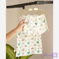 ست رکابی و شورت پسرانه طرح دایناسور جنس پنبه ای مناسب 2 تا 10 سال