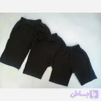 شلوارک بچه گانه نخ پنبه مشکی راحتی و اسپرت