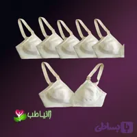 سوتین زنانه نخی پنبه ای ژانیاطب بسته 6 عددی