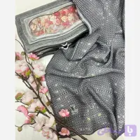 روسری نخ کاستوم طرح نگینی سایز 140 مجلسی و روزمره