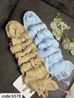 شال برشکا ساده منگوله دار