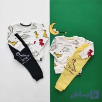 ست بلوز و شلوار پسرانه دورس طرح دایناسور مناسب 2 تا 8 سال - شال پرنسا