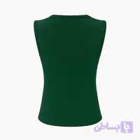کراپ تاپ زنانه کبریتی یقه گرد بدون آستین دنیزتاپ