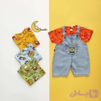 ست تیشرت و بیلر سوت جین طرح خرس پو مناسب 1.5 تا 4 سال