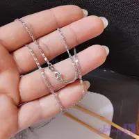 زنجیر نقره زنانه عیار 925 خارجی روکش طلا سفید طول 55 سانت