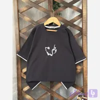 تیشرت تک اسپرت گلدوزی شده رنگ مدادی سایز 50 تا 70