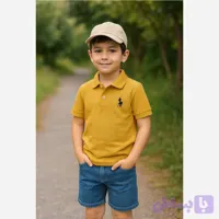تیشرت یقه دار جودون پسرانه و دخترانه پنبه ای در 6 رنگ سایز 2 تا 12 سال