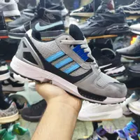 کتونی ادیداس زد ایکس 8000 مردانه رنگ دلفینی آکوا مدل کلاسیک