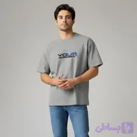 تیشرت مردانه نخ پنبه قواره باکسی مدل کژوال و اسپرت