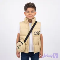 پافر کیفدار پسرانه CR7 رنگ کرم