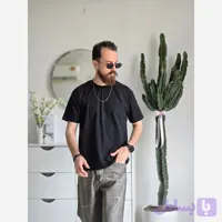 تیشرت مردانه و زنانه آستین کوتاه جنس پنبه سوپر در رنگهای سفید و مشکی سایز XL تا XXXL