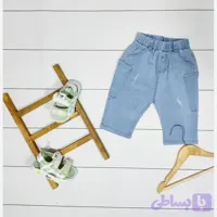 شلوار جین گت دار بچگانه اسپرت مناسب دختر و پسر سایز 9 ماه تا 5 سال