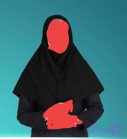 مقنعه کرپ مشکی - شال پرنسا