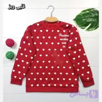 بلوز قرمز زنانه یقه گرد پنبه پلی استر سایز 38 تا 44