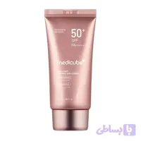 کرم ضد آفتاب بدون رنگ دست و صورت مدیکیوب spf50 مدل کلاژن محافظ UVA،UVB مناسب برای انواع پوست حجم 50 میلی لیت