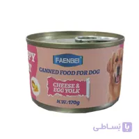 کنسرو سگ فنبی مدل Happy Meat Pot طعم پنیر و زرده تخم مرغ (170 گرمی)