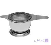 صافی چای تمام استیل زیره دار رنگ نقره ای و طلایی