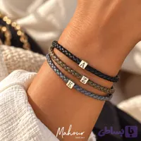 چرم نقره پلاک مکعب حروف انگلیسی زنانه کد WSK100