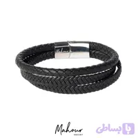 دستبند چرم مردانه کد MS1007