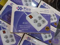 محافظ برق چهار خانه پیکو الکتریک با کلید استاندارد کابل 1.8 متر