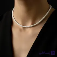 گردنبند خاویاری آبکاری نقره