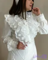شومیز مجلسی پرنسسی سفید