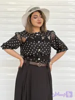شومیز دخترونه خال خالی