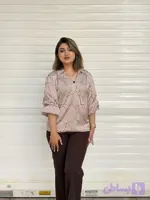 شومیز چپ و راستی بغل گره طرحدار ساتن