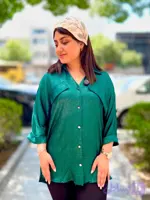 شومیز ساتن چروک