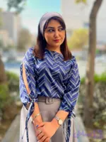 شومیز ابریشم آستین گره‌ای