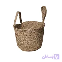 زنبیل حصیری استوانه بزرگ