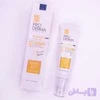 فلوئید ضد آفتاب فاقدجاذب های شیمیایی پرودرما PRO DERMA مناسب پوست معمولی و حساس spf 30 حجم 50 میل 92389
