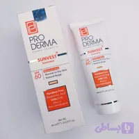 کرم ضدآفتاب رنگی و مرطوب کننده پرودرما PRODERMA بژ طبیعی spf 60 مناسب پوست معمولی و خشک حجم 40 میل 92383